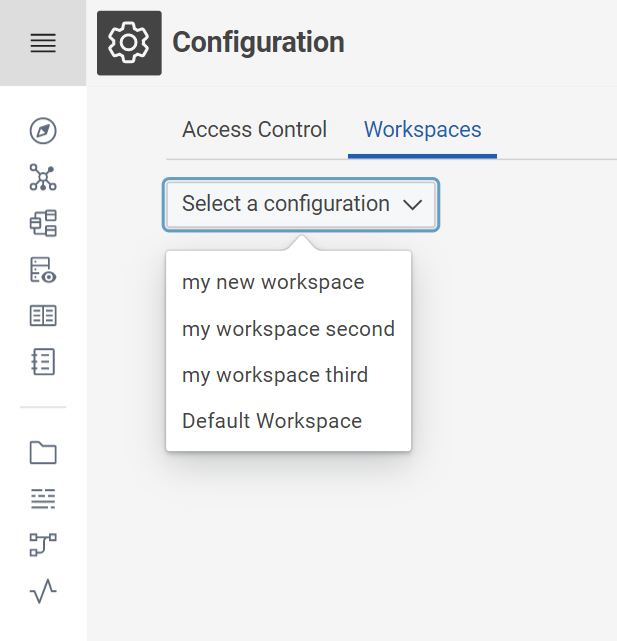 Select workspace to configure