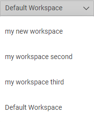 Workspace selector