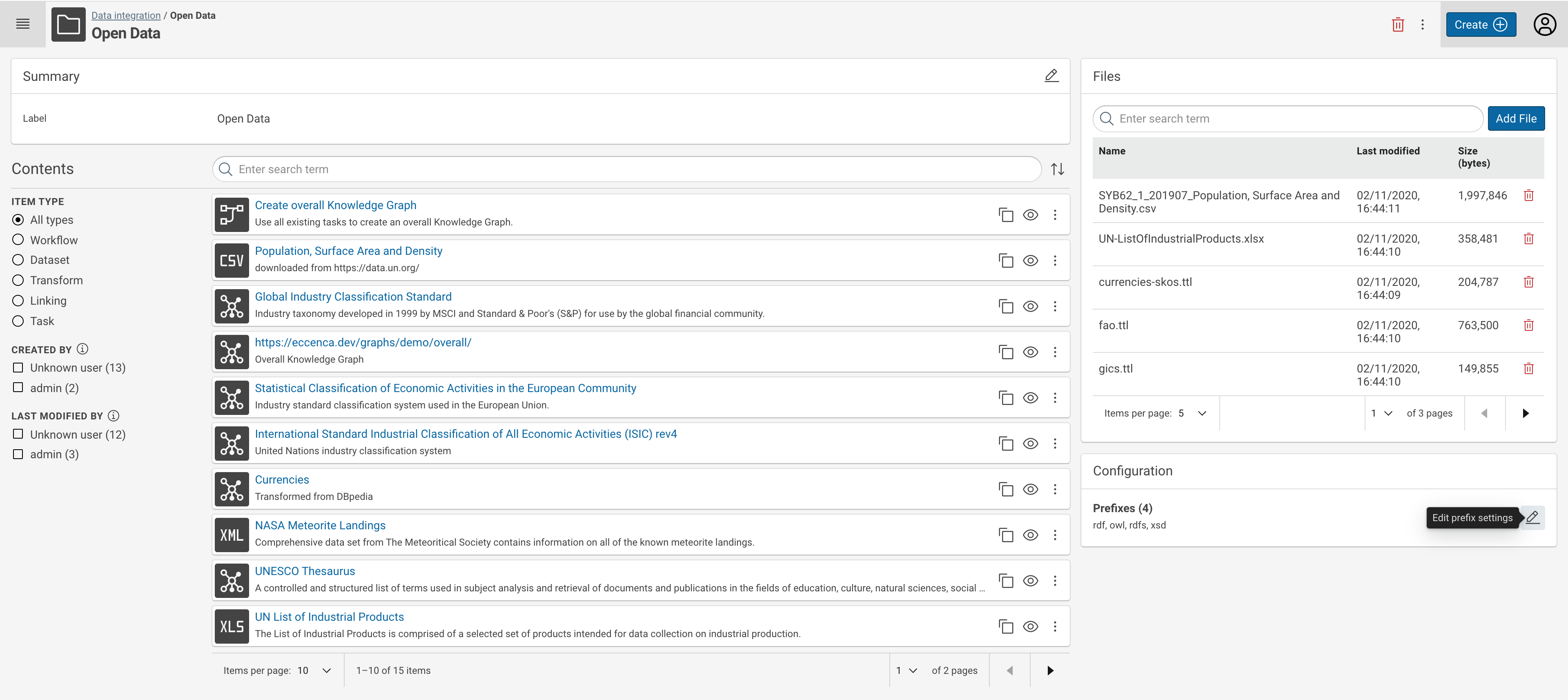 DataIntegration workspace