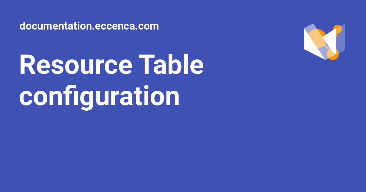 Resource Table Contac Resource Table configuration - documentation.eccenca.com