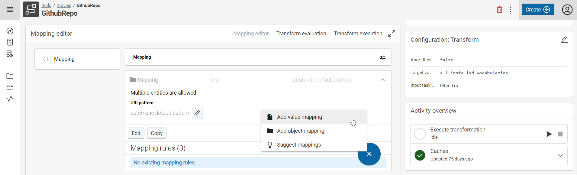 Mapping rule example