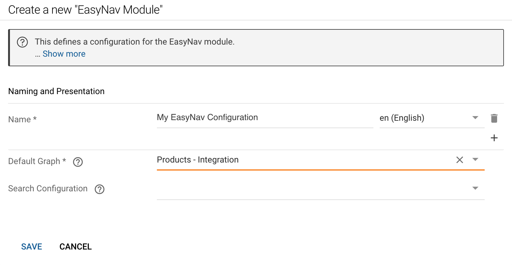 New Business Knowledge Editor Module dialog