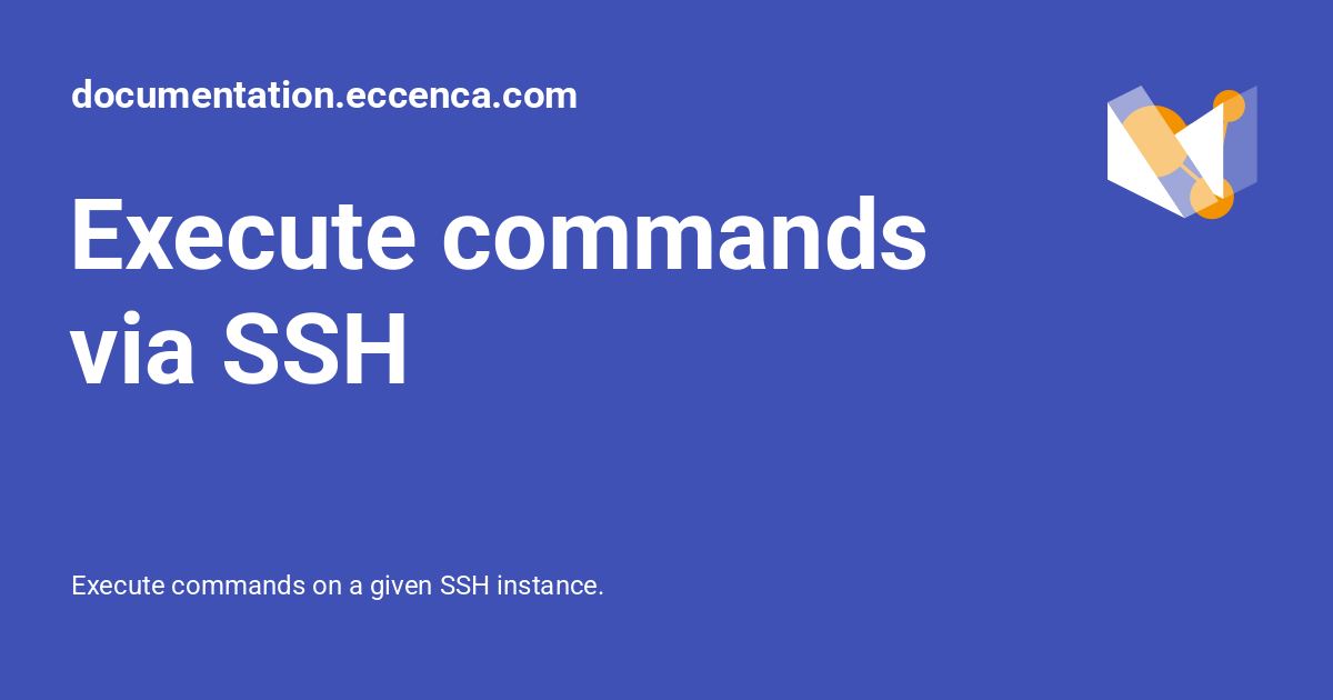 Execute commands via SSH - documentation.eccenca.com