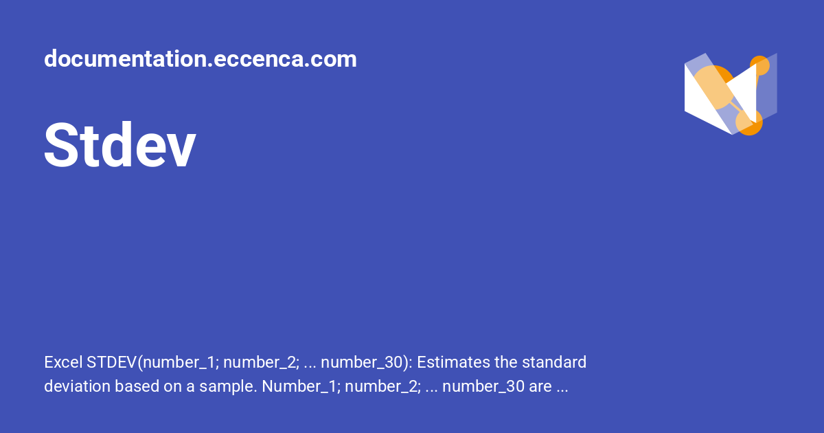 Stdev - documentation.eccenca.com