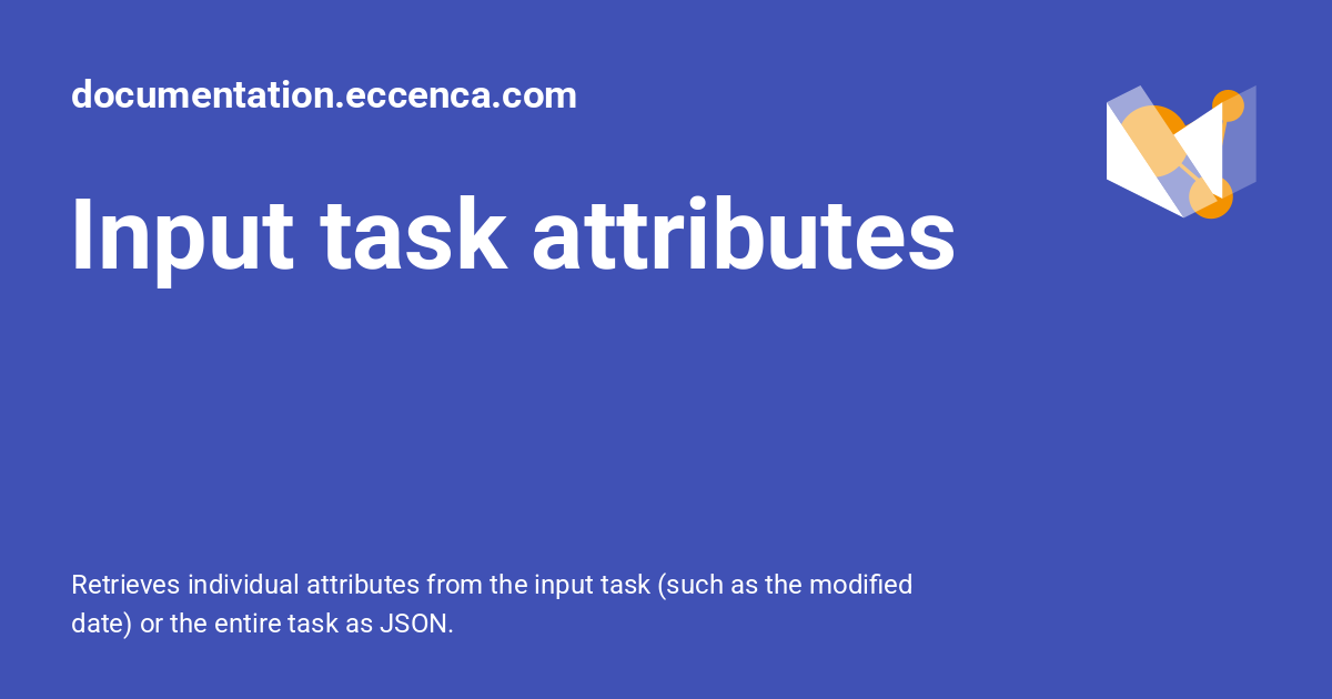 Input task attributes - documentation.eccenca.com