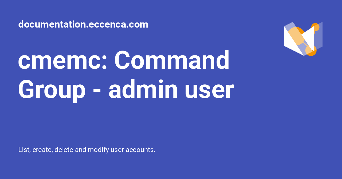 cmemc: Command Group - admin user - documentation.eccenca.com