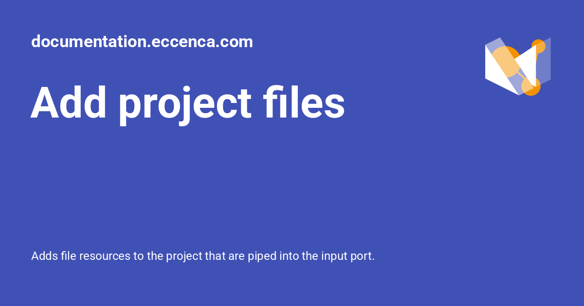 Add project files - documentation.eccenca.com