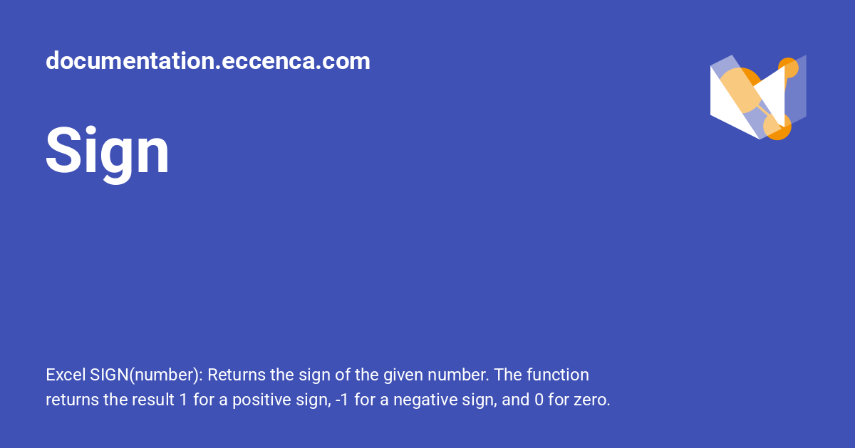 Excel. Sign Operator Sign - documentation.eccenca.com