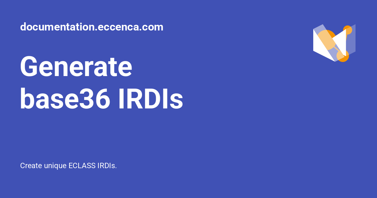 Generate base36 IRDIs - documentation.eccenca.com