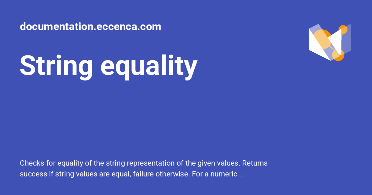 String equality - documentation.eccenca.com