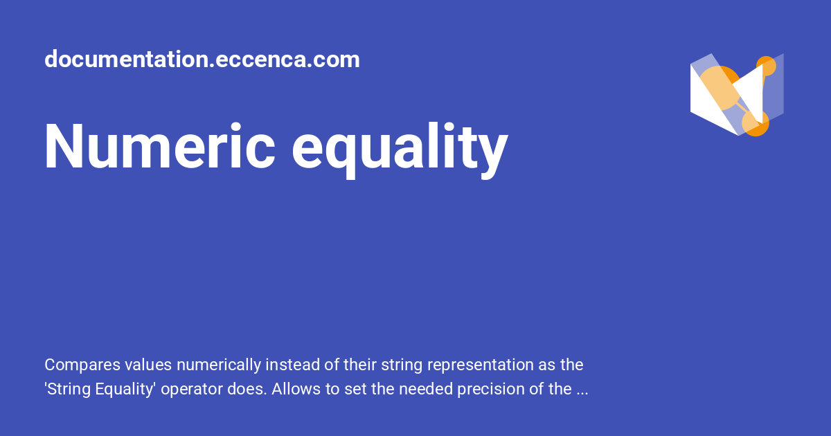 Numeric equality - documentation.eccenca.com