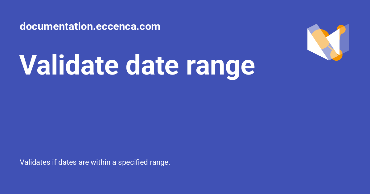 Validate date range - documentation.eccenca.com