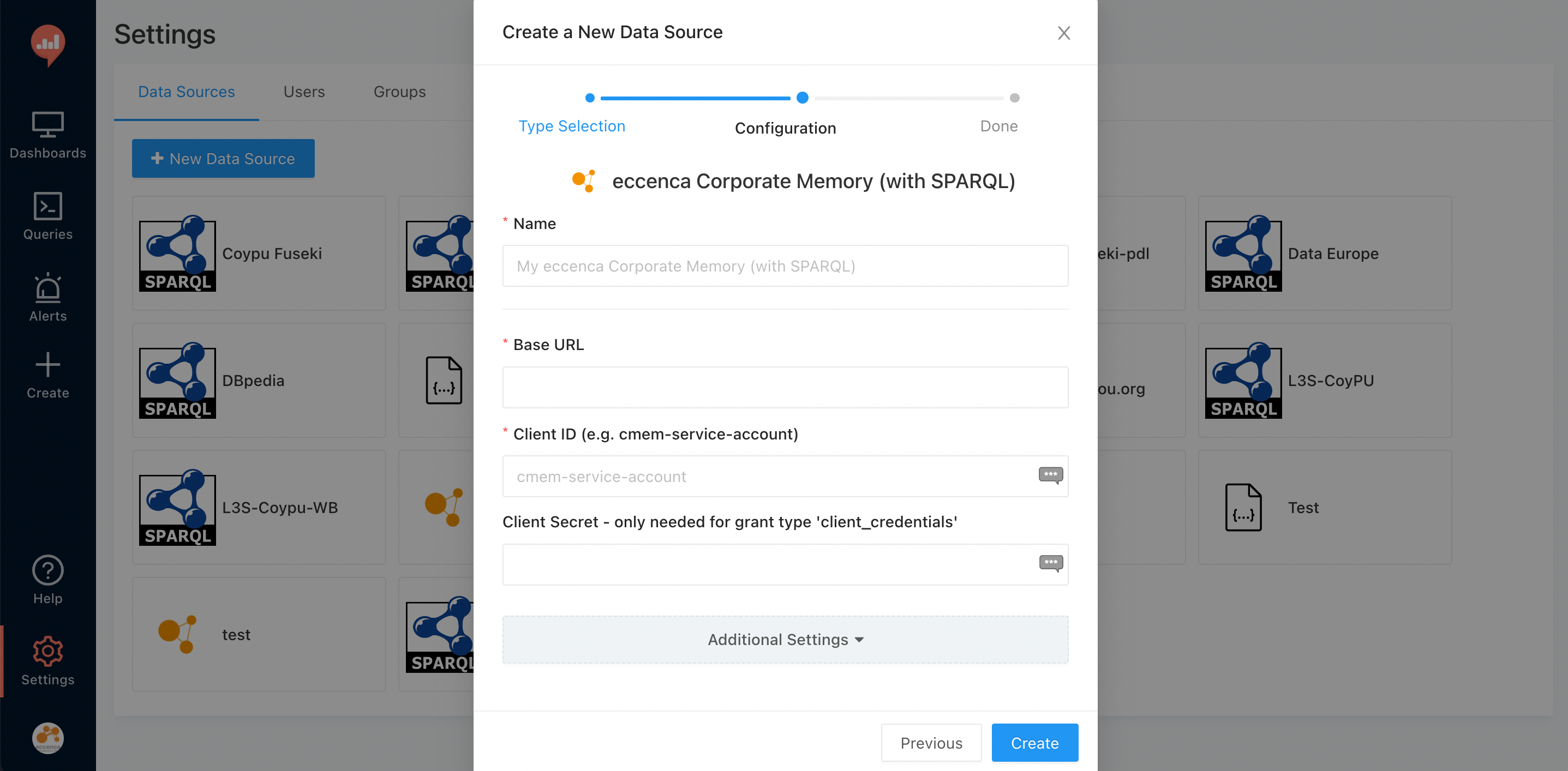 Redash Data Sources: Configure Corporate Memory Access Redash Data Sources: Configure Corporate Memory Access