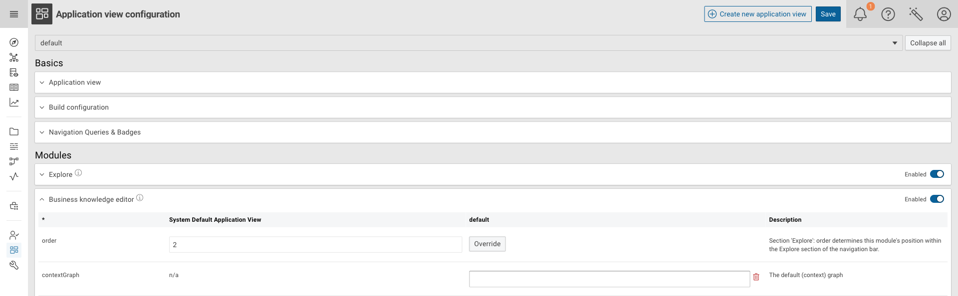 Overriding the contextGraph parameter