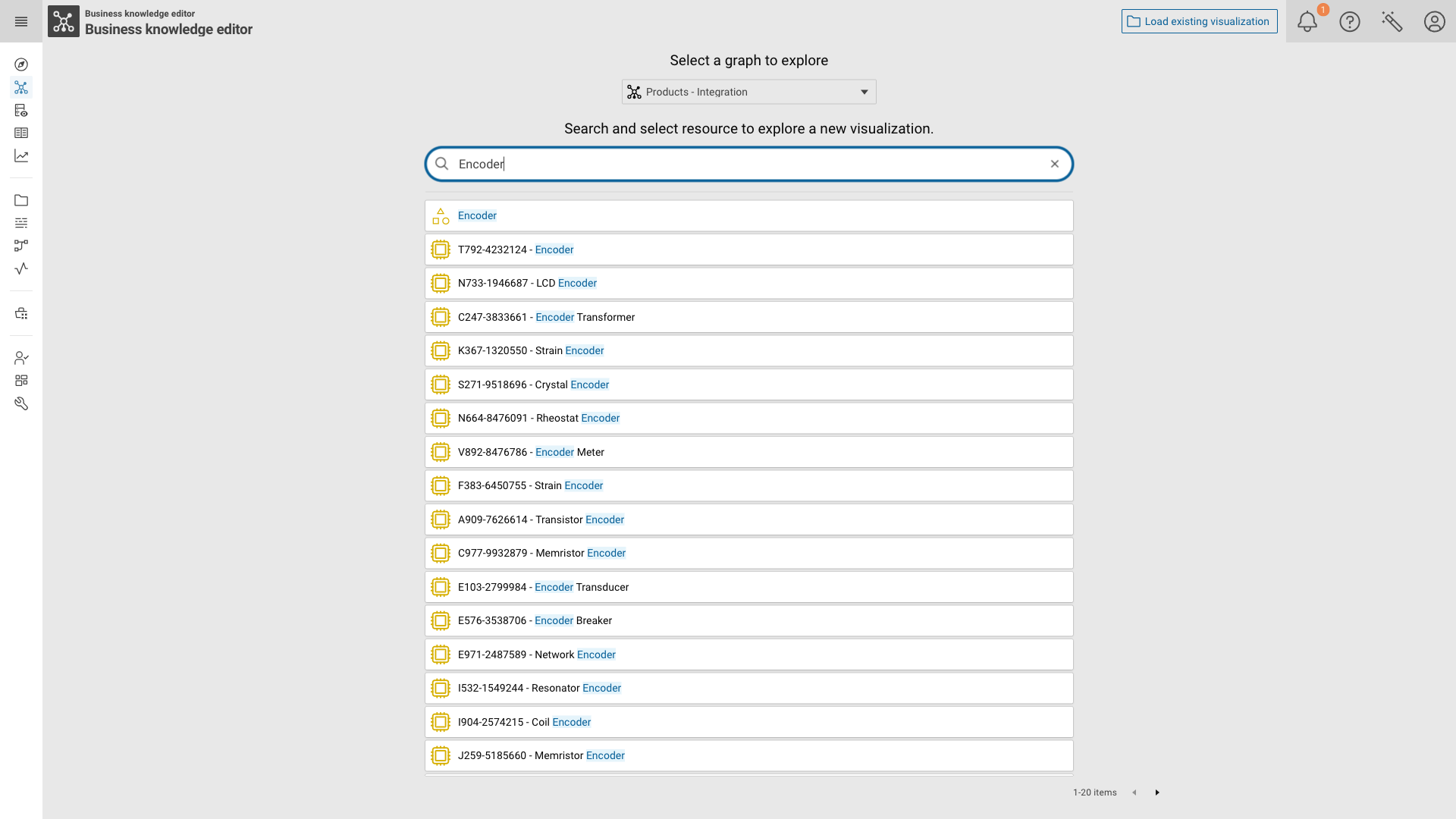 Search results on the welcome screen