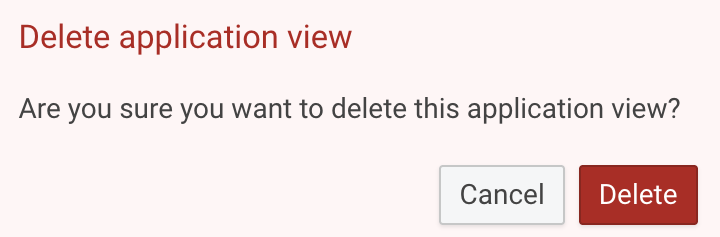 Delete confirmation dialog