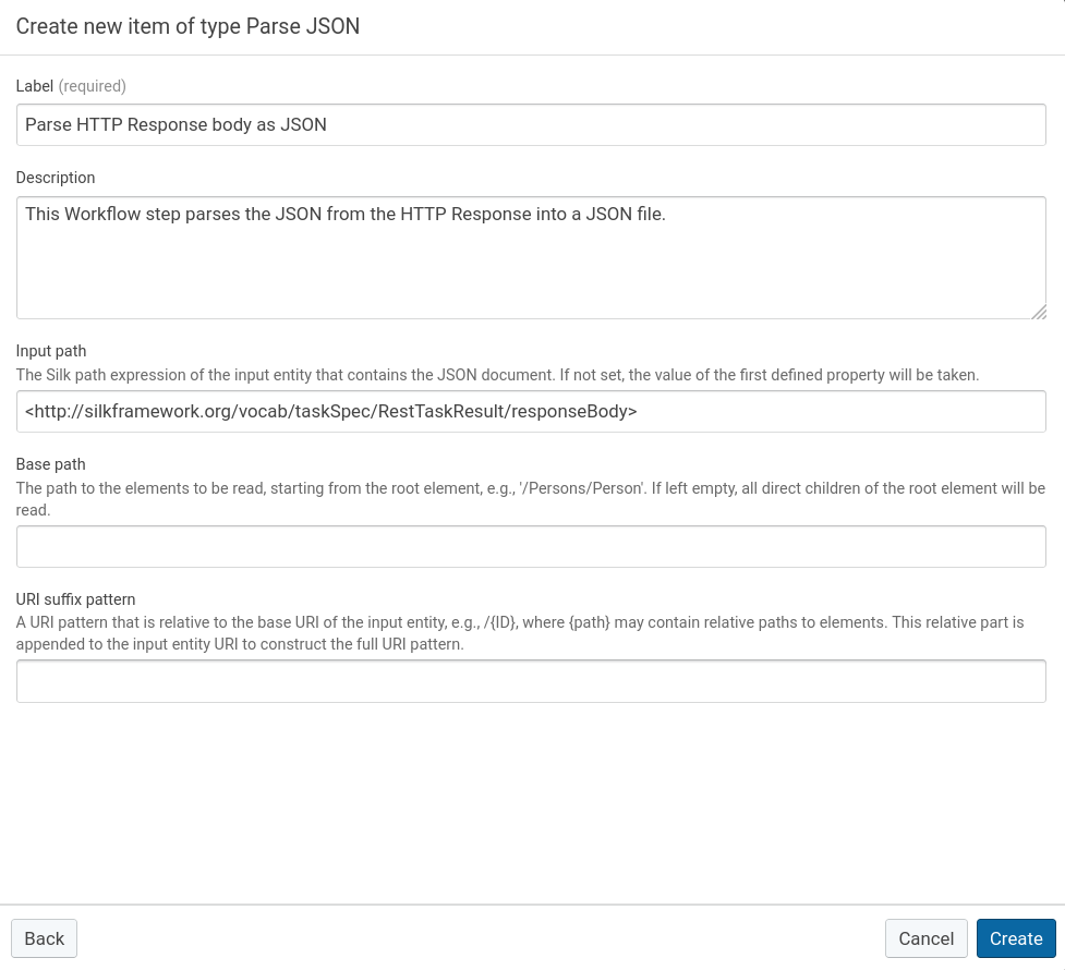 Parse JSON task configuration