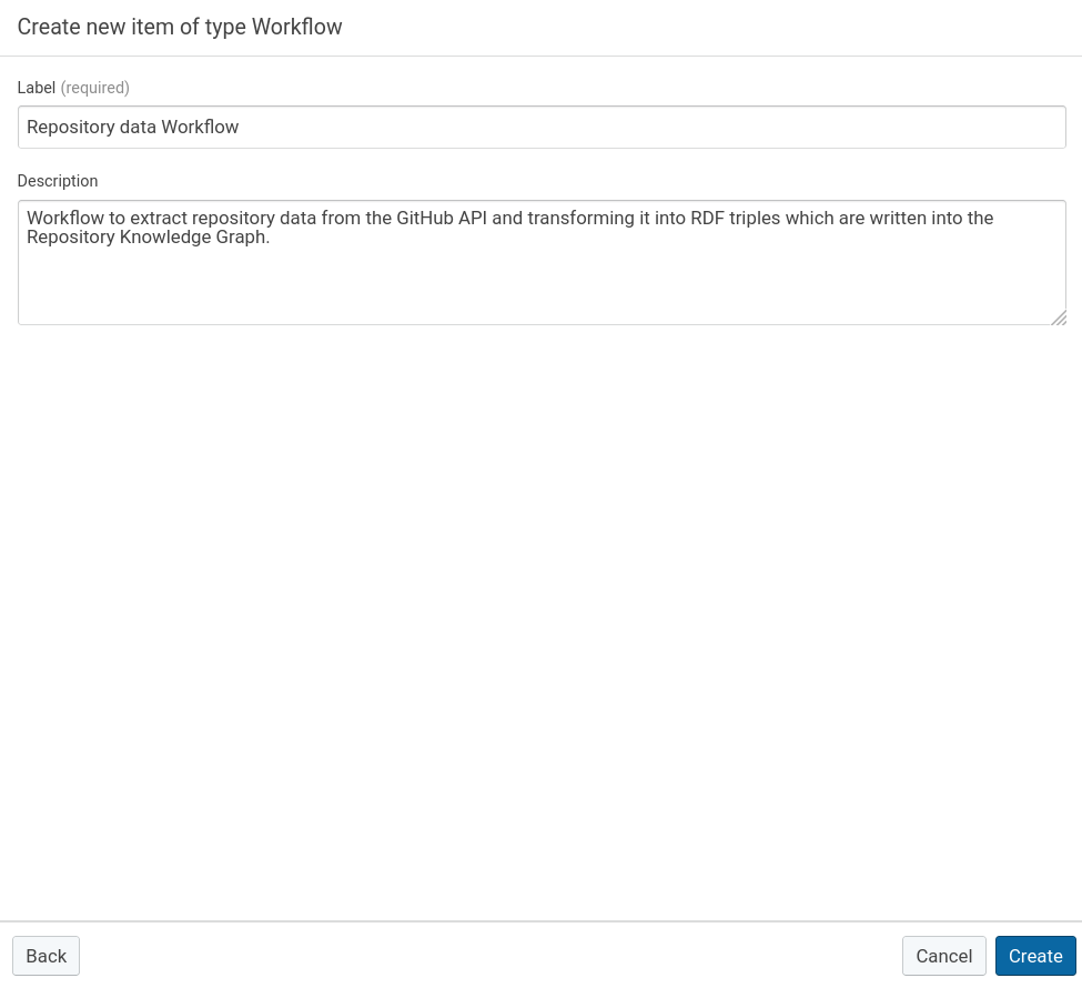 Workflow configuration