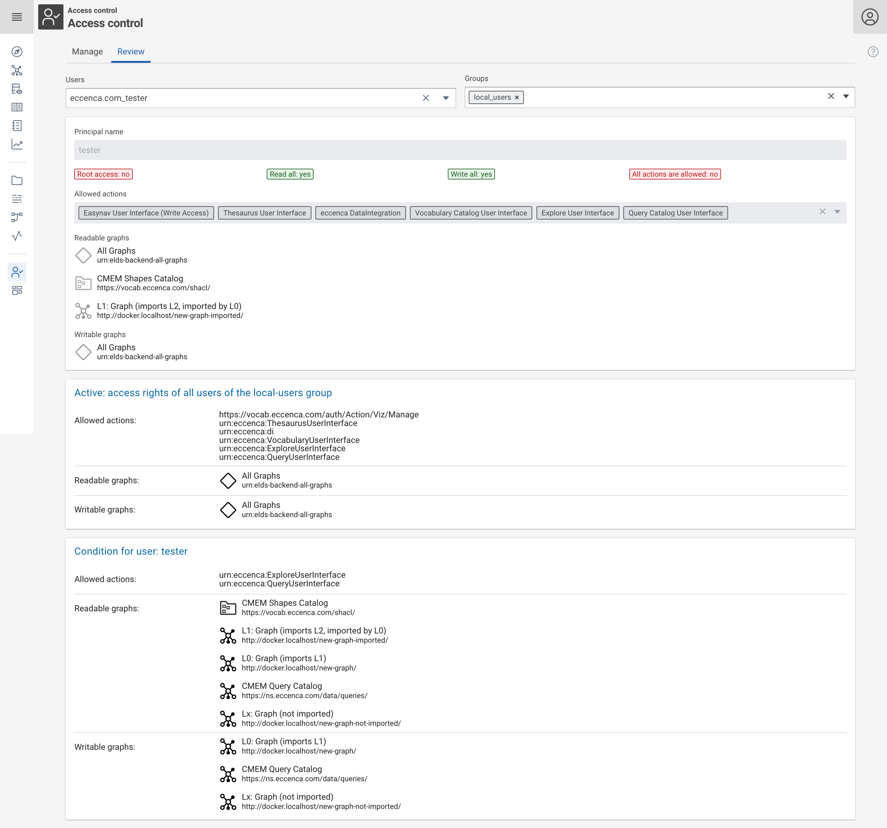 Access Control: Review Access Conditions