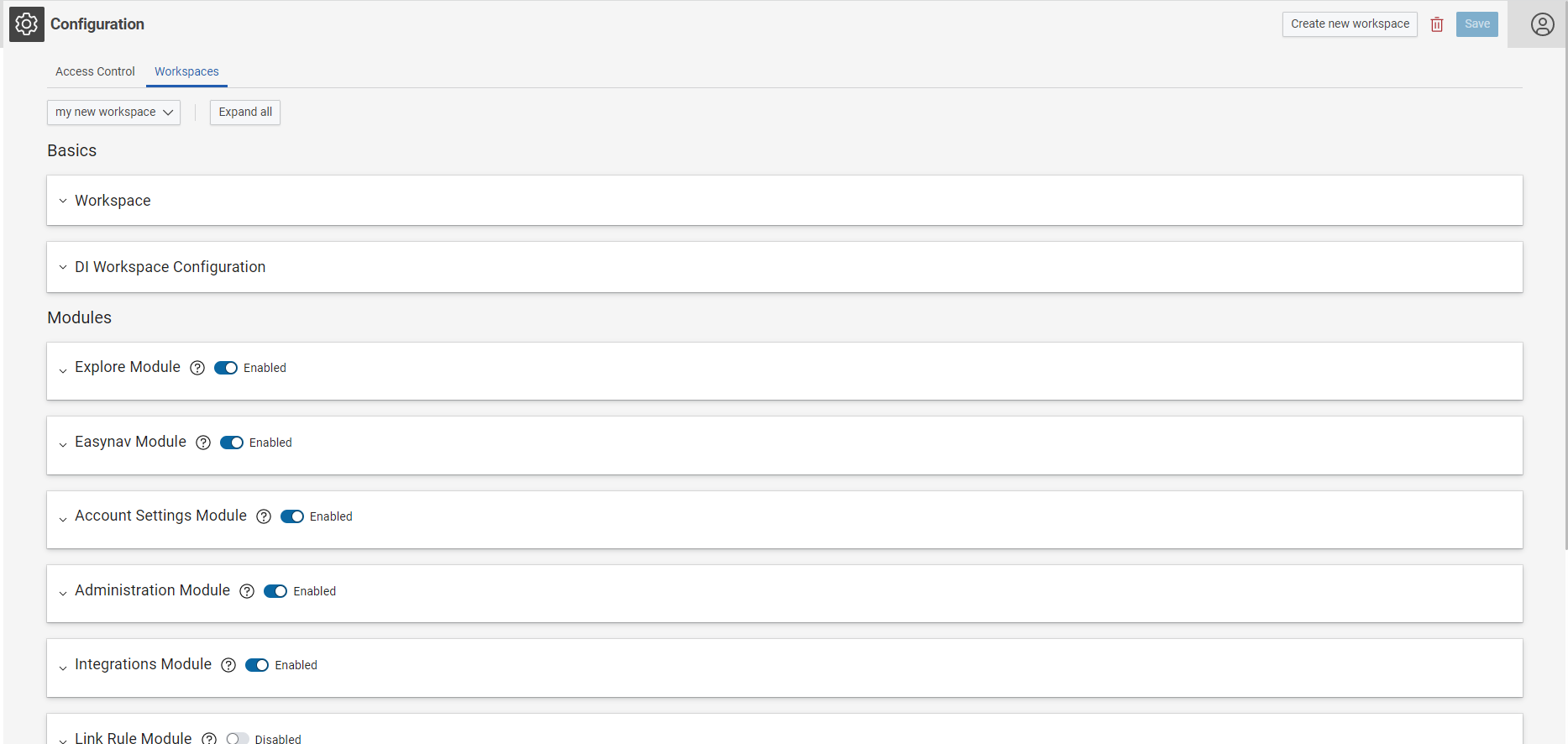 Configuration module de-/activation