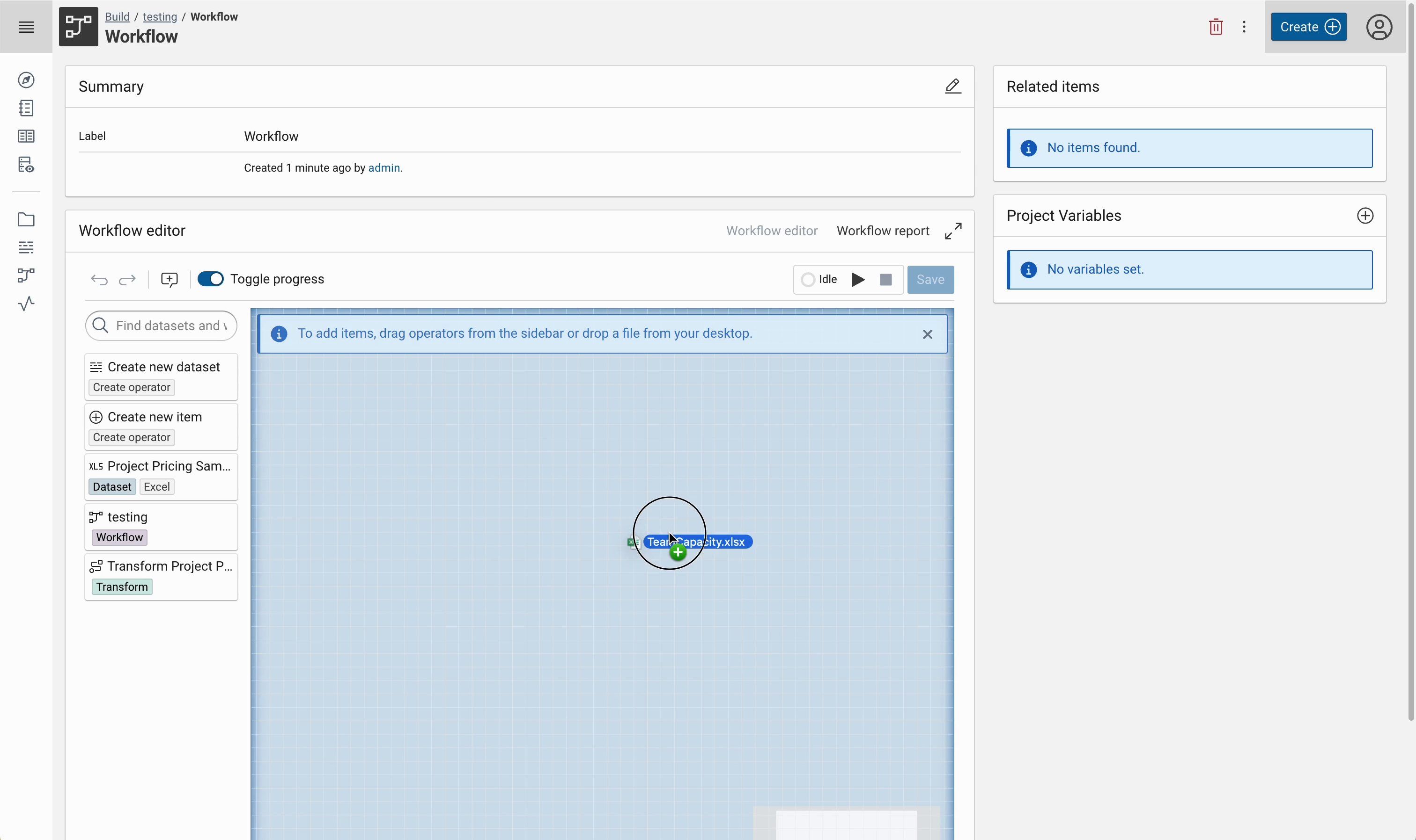 24.2: Build - Add new Datasets to Workflows by File Drag and Drop 24.2: Build - Add new Datasets to Workflows by File Drag and Drop