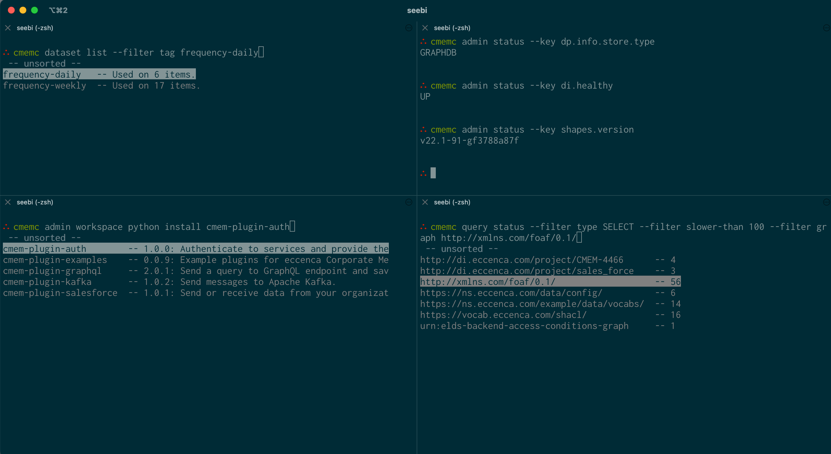 22.2: Automate - cmemc Multiple Filter / Admin Status